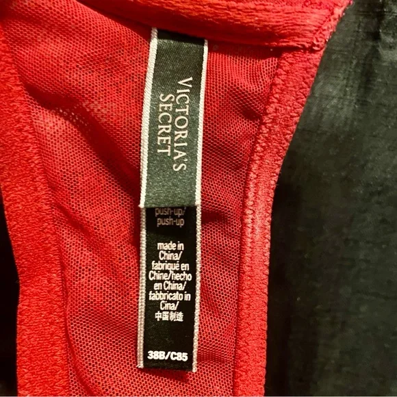 Size 38B Victorias Secret Very Sexy lace up bra Red - Picture 5 of 6